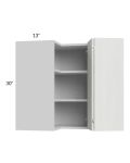 Milan Cream 24x30 Square Corner Wall Cabinet