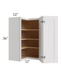 Midtown Cloud Shaker 24x36 Square Corner Wall Cabinet