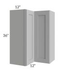 Midtown Painted Grey Shaker 24x36 Square Corner Wall Cabinet
