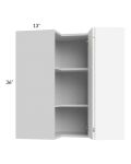 Milan White Matte 24x36 Square Corner Wall Cabinet