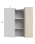 Milan Natural 24x36 Square Corner Wall Cabinet