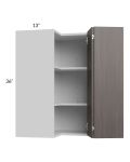 Milan Cafe 24x36 Square Corner Wall Cabinet