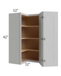 Tuscan Painted Grey 24x42 Square Corner Wall Cabinet