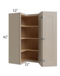 Tuscan Oyster 24x42 Square Corner Wall Cabinet