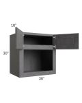 Stone Grey 30x30 Microwave Cabinet