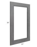 Stone Grey 21x36 Glass Door