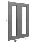 Stone Grey 24x36 Glass Door