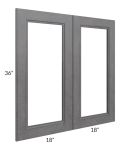 Stone Grey 36x36 Glass Door