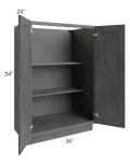 Stone Grey 36x54 Split Pantry Base Cabinet