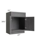 Stone Grey 27" Vanity Sink Base Cabinet