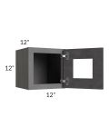 Stone Grey 12x12 Decorative Wall Cabinet with Plain Glass