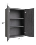 Stone Grey 24x36 Wall Cabinet