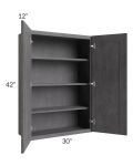 Stone Grey 30x42 Wall Cabinet