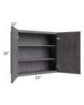 Stone Grey 33x30 Wall Cabinet