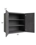 Stone Grey 36x36x24 Split Pantry Wall Cabinet