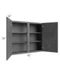Stone Grey 42x36 Wall Cabinet