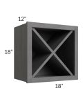 Stone Grey 18x18 Wine Storage Cabinet