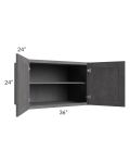 Stone Grey 36x24x24 Refrigerator Wall Cabinet