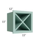 Midtown Sage Green Shaker 15x15 Wine Rack Cabinet
