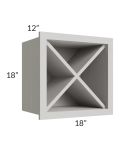 Midtown Light Grey Shaker 18x18 Wine Rack Cabinet