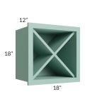 Midtown Sage Green Shaker 18x18 Wine Rack Cabinet
