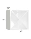 Milan White Gloss 18x18 Wine Rack Cabinet