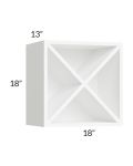 Milan White Matte 18x18 Wine Rack Cabinet