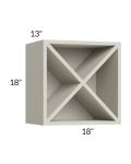 Milan Beige Matte 18x18 Wine Rack Cabinet
