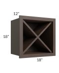 Vienna Kona Brown 18x18 Wine Rack Cabinet