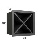 Vienna Black 18x18 Wine Rack Cabinet