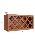 Lexington Cinnamon Glaze 30x15 Wine Rack Cabinet