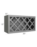 Stratton Dark Grey Shaker 30x15 Wine Rack Cabinet 
