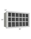 Tuscan Painted Grey 30x18 Wine Rack Cabinet