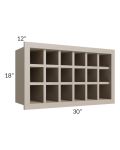 Tuscan Oyster 30x18 Wine Rack Cabinet