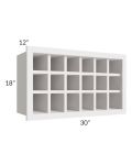 Midtown Cloud Shaker 30x18 Wine Rack Cabinet