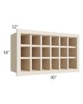 Midtown Cream Shaker 30x18 Wine Rack Cabinet