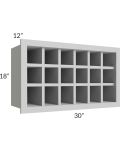 Midtown Painted Grey Shaker 30x18 Wine Rack Cabinet
