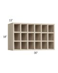 Milan Natural 30x18 Wine Rack Cabinet