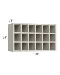 Milan Beige Matte 30x18 Wine Rack Cabinet