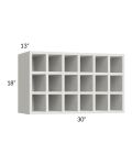 Milan Cream 30x18 Wine Rack Cabinet