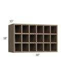 Milan Pecan 30x18 Wine Rack Cabinet