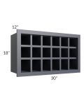 Vienna Indigo 30x18 Wine Rack Cabinet