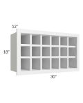 Union White 30x18 Wine Rack Cabinet