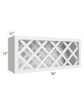 Charlotte White 36x15 Wine Rack Cabinet