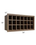 Midtown Mocha Shaker 36x18 Wine Rack Cabinet