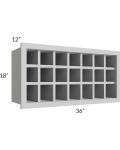 Midtown Painted Grey Shaker 36x18 Wine Rack Cabinet