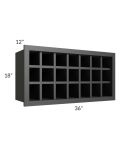Midtown Black Shaker 36x18 Wine Rack Cabinet