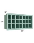 Midtown Sage Green Shaker 36x18 Wine Rack Cabinet