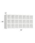 Milan White Matte 36x18 Wine Rack Cabinet