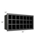 Vienna Black 36x18 Wine Rack Cabinet